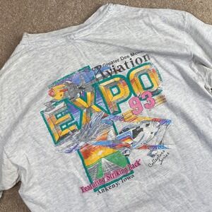 Vintage‎ 93 Greater Des Moines Aviation Expo Iowa T-Shirt Collectors Series XL